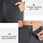 Libin Mens Golf Pants Stretch Work Dress Pants 30"/32"/34" Quick Dry Lightweight Casual Comfy Trousers with Pockets