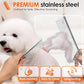 Dog Comb to Remove Tangles and Knots, Cat Comb with Stainless Steel Teeth and Non-Slip Handle, Dog combs for grooming matting for Long Haired Pets (Large)