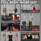 Mikolo Smith Machine Home Gym Power Cage (1:1 Ratio Strength Trainer) (Space Saving Design) (with 8 Free Attachments) Squat Rack for Full Body Training