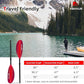 Abahub Kayak Paddle, 90.5 Inches Kayaking Oars for Boating, Canoeing with Free Paddle Leash, Aluminum Alloy Shaft Black/Blue/Green/Orange/Yellow Plastic Blades