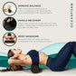 Oceanfoam Tidal Roller - Black - Muscle Massage Foam Roller for Back Pain & Stretching - Firm and Ergonomic Wide Wave Textured - Yoga, Athletics, & Wellness - Full Size, 20" x 5"