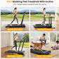 Walking Pad Treadmill, 3 in 1 Foldable Under Desk Treadmills for Home Office, Small Walking Pad with Incline Handle Bar, 300lbs Capacity 2.5HP Portable Running Machine with APP Remote Control