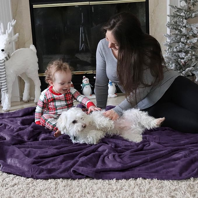 Bedsure Purple Fleece Blankets King Size - Bed Blanket Soft Lightweight Plush Cozy Fuzzy Luxury Microfiber, 108x90 inches
