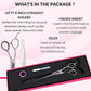 Kenchii Love Left Handed Dog Grooming Scissors, 8 Inch Straight Shears, Dog Scissors for Grooming, Professional Pet Grooming Scissors, Ergonomic & Comfortable