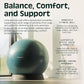 Retrospec Luna Exercise Ball, Base & Pump/Ball & Pump with Anti-Burst Material - Fitness Gym Swiss Ball - Perfect for Balance, Stability, Yoga, Pilates, Pregnancy & Birthing