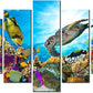 Xlarge 5 Piece Underwater World Canvas Wall Art Painting Sea Turtles Tropical Fish Swim on Coral Reef in the Sea Ocean Picture Prints Kids Room Wall Decor Stretched and Framed Ready to Hang 40x60inch