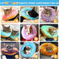 Cat Cone Collar Soft, Cat Recovery Collar for Wound Healing Cute Donut Adjustable Kitten Cones to Stop Licking Comfortable Lightweight Neck Elizabethan Collars for Cats Kittens After Surgery