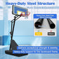 Portable Basketball Hoop with Stable Base, Basketball Hoop Goal System for Teens Adults, Heavy-Duty Steel, Adjustable Height, Easy to Move, Outdoor & Indoor Use