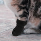 Cat Claw Covers-4pcs Cat Nail Caps Cat Nail Covers Caps Shoes Cats Socks Cat Booties to Prevent Scratching Cat Paw Protector Pet Grooming Booties for Bathing Shaving Checking