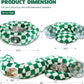Cat Tunnel for Indoor Cats, Cute Peekaboo Cat Cave with Dangling Balls, Checkered Pet Donut Tunnel Bed with Circle Mat for Puppy Kitten Rabbit, Green/White