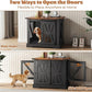 VOPEAK 27.5" Small Dog Crate Furniture, Chew Resistant Dog Crate for Puppy Dogs, Heavy Duty Small Dog Crate Dog Kennel Indoor with Double Doors, Wooden End Table for Bedroom Living Room, Black
