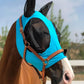 Horse Fly Mask Super Comfort Elasticity Horse Fly Mask with Ears We Only Make Products That Horses Like… (Pacific Blue, L)
