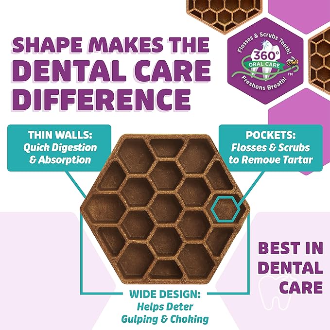 Dog Dental Treats – Vet VOHC Approved – Delicious Chicken Protein – Removes Tartar with Cleaning Comb Shape – Dental Dog Treats for Extra Small Dogs (24oz, 96 Count)