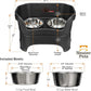 Neater Pet Brands Neater Feeder Deluxe Mess Proof Dog Bowls Elevated for Large Dogs Over 40 lbs, Made in USA, No Spill Raised Dog Food Bowl Stand Feeding Station, Food and Water Bowl Set, Black