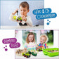 59 PCS Farm Sensory Bin Sandbox with Lid, 2.2 LB Sensory Sand, 40 Toddler Farm Toys, 3 Take Apart Construction Trucks -Sensory Toys for Kids 5-7, 3-4 & Up- Kids Gifts for Boys and Girls