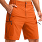 Pudolla Men's Hiking Cargo Shorts 9" Lightweight Outdoor Work Shorts for Men Travel Golf Camping Casual with 5 Zipper Pockets
