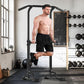 SogesHome Power Tower Pull Up Bar and Dip Station Adjustable Height Dip Stand Multi-Functional Strength Training Fitness Workout Station