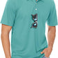 MAGCOMSEN Men's Polo Shirts 3 Buttons Casual Work T Shirts Quick Dry Short Sleeve Golf Shirt Pique Jersey Outdoor Performance