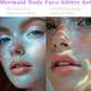 Light Purple Face Glitter Gel,Mermaid Body Glitter Gel,Singer Concerts Music Festival Rave Accessories,Self-Adhesive Sequins Glitter Body Hair Makeup,Sparkling Chunky for Women(Purple),53ML
