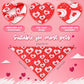 Weewooday 50 Pcs Valentine Dog Bandanas Bulk for Dogs Soft Bibs Adjustable Triangle pet Bandana for Small Medium Large Costume(Heart Pattern, 19.7 x 13.8 x 13.8 Inch)