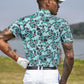 TAPULCO Mens Quick Dry Polo Shirts Camouflage Pattern Performance Athletic Lightweight Breathable Casual Golf Tshirts