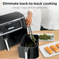 Ninja Foodi 10QT 6-in-1 DualZone Smart XL Air Fryer, 2 Independent 5QT Baskets, Smart Cook Thermometer, Match Cook, Smart Finish, Air Fry, Roast, Bake, Dehydrate, Reheat, Grey, DZ550
