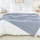 NEXHOME PRO Super Soft Throw Blankets for Couch, Twin Size Cozy Blankets Reversible Knit Blanket for Women, Fuzzy Plush Lightweight Throws for Sofa, Bed, Picnic, Heather Blue White, 60 x 80 inches
