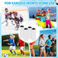Domensi 2 Pack 1 Liter Sports Water Bottle with Long Straw Hockey Lacrosse 34 Oz Water Bottle Easy Squeeze Plastic Use with Sport Helmet in Football Baseball(Translucent,No Printed)