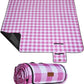 HX&OD Outdoor Picnic Blanket, Extra Large, 80''x80'' Waterproof Foldable Blankets Gingham Picnic Mat for Beach, Camping Grass Lawn Park Accessories Cute Couple Ideas Wedding (Pink, 80”x80”)