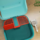 PawHut Cat Litter Box with Lid, Covered Kitty Litter Box Enclosure with Scoop, Openable & Lockable Cover, Easy to Clean, Green