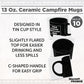 DISCOUNT PROMOS Custom Ceramic Campfire Coffee Mugs 13 oz. Set of 10, Personalized Bulk Pack - Perfect for Tea, Espresso, Cappuccino, Hot Cocoa - Black