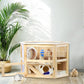 Wooden Hamster Cage 3 Tier Small Animal Cage,Large Syrian Hamster House with Openable Top and Acrylic Sheets 11-Piece Set (30" L x 20" W x 20" H)
