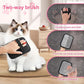 2PCS Flea Comb for Cats and Dogs with Pet Hair Remover Glove, Self Cleaning Pet Flea Cat Grooming Brush with Release Button for Massaging and Cleaning Shedding Pets Hairs