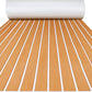 FOCEAN Boat Flooring EVA Foam Boat Decking Faux Teak Marine Flooring Boat Mat Boat Carpet Sheet for Motorboat RV Yacht Kayak Surfboard, 94.5"x 47.2"/35.4"/23.6"/15.7"
