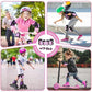2PM SPORTS Knee Pads for Kids, Wrist Guards Knee and Elbow Pads Set with Drawstring Bag, Protective Gear Set for Girls Boys Roller Skating Cycling Skateboard - Pink Small