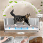 Stainless Steel Sifting Litter Box with Lid, Metal Litter Pan with Scoop for Big Cats Multi Cat, Extra Large Cats Litterbox Odor Control Easy Clean (24 * 16 * 12inch-Side Entry, X-Large)