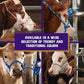 Weaver Livestock Braided Poly Rope Cattle Halter, Adjustable, Modern Style Cow Calf Halter, Livestock Handling Equipment for Showing, Blue/Coral/Gray