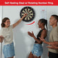ESPN Dart Board Includes 6 Steel Tip Darts, Bristle Dartboard with Radial Spider Wire and Staple Free Bullseye, Ideal Party Games for Adults