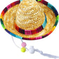 Yewong 3 Pieces Pet Hat Pet Formal Top Hat Mexico Sombrero Hat Cowboy Hat Dog Cat Pet Costume Hat for Halloween Party Photo Props Supplies one Size