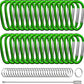 30PCS Aluminum Carabiner Clips, 2" D Shape Spring Snap Hooks Carabiner with 30PCS Keyring Keychain Hook