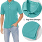 MAGCOMSEN Men's Polo Shirts 3 Buttons Casual Work T Shirts Quick Dry Short Sleeve Golf Shirt Pique Jersey Outdoor Performance