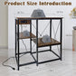 20-37 Gallon Fish Tank Stand with Power Outlet, 30.7"x13.8" Metal Frame Fish Stand, 3-Tier Wood Aquarium Stand, 400LBS Capacity Reptile Terrarium Stand