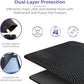 iPrimio Large Cat Litter Trapper Mat with Exclusive Urine/Waterproof Layer - Cat Litter Mat - Larger Holes with Urine Puppy Pad Option for Messy Cats - Soft on Paws and Light - 30" x 23" (Black) - 2pk