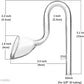 Glass Lily Pipe Outflow for Aquarium Planted Tank (10mm for 9/12mm (3/8" ID) tubing)