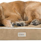 Friends Forever X-Large Dog Bed, Orthopedic Dog Sofa Memory Foam Mattress, Calming Dog Couch Bed, Wall Rim Pillow, Water Resistant Liner, Washable Cover, Non-Slip Bottom, Chester, X-Large Khaki Beige
