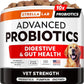 STRELLALAB Vet Strength Dog Probiotics Treats - 1 Billion CFU + Digestive Enzymes + Prebiotics - Chewable Fiber Supplement w/Pumpkin - Allergy, Diarrhea, Gas, Constipation, Upset Stomach Relief