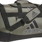 adidas Unisex Defender 4.0 Gym Duffel Bag for Men and Women, Olive Strata Green/Black/Silver Metallic, Medium (66L)