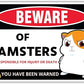 Venicor Hamster Sign Decor - 8 x 12 Inches - Aluminum - Hamster Cage Accessories - Hamster Gifts Things Toys Clothes Stickers Stuff