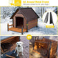 Dog House with Insulated Liner, Waterproof Dog Kennel for Small to Large Sized Dogs, Outdoor Doghouse 100% Insulated Puppy Shelter with Elevated Floor for Winter(Brown)