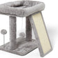 17.7-inch Small Cat Tree Tower with Scratching Post for Indoor Cats,Light Grey